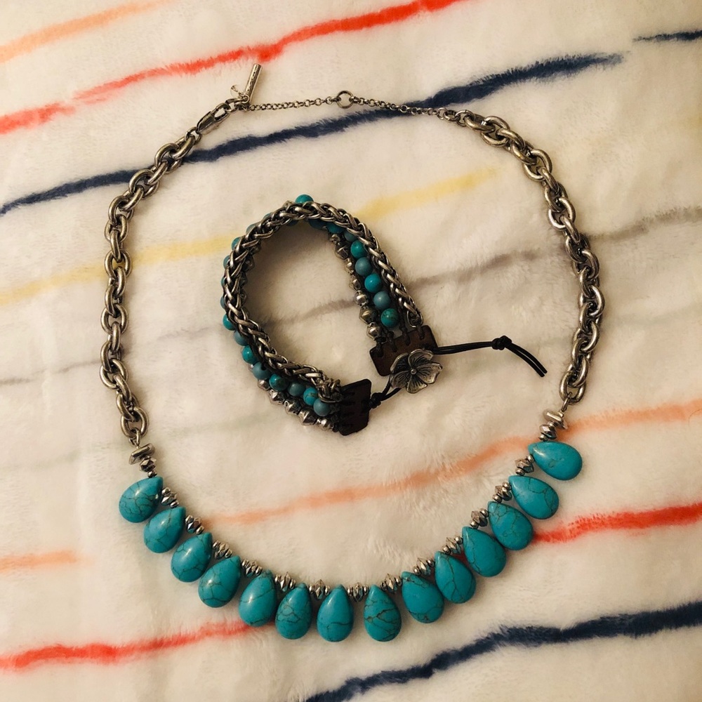 Turquoise Necklace/Bracelet Set